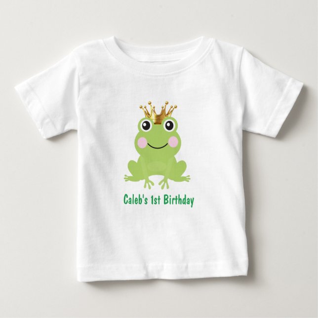 Storybook Fairytale Frog Prince 1st Birthday T Shirt (Framsida)