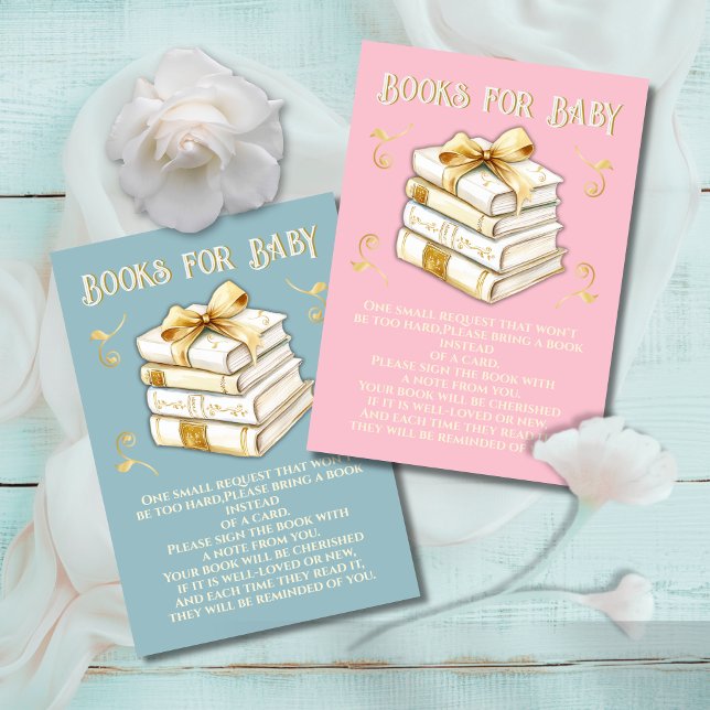 Storybook Fairytale Rosa Bokar för Baby Inbjudningar (Skapare uppladdad)