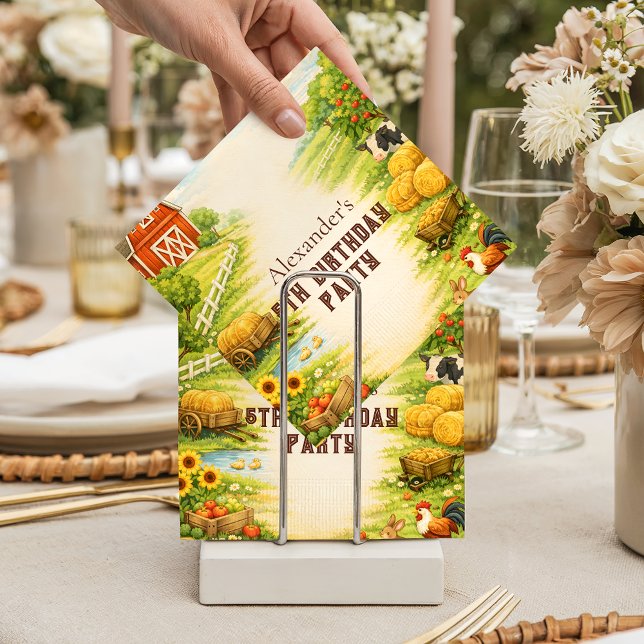 Storybook Farm Adventure Kids Birthday Pappersservett (Skapare uppladdad)