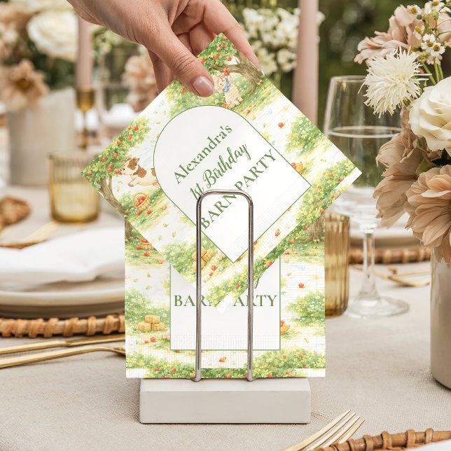 Storybook Farm Animals First Birthday Pappersservett (Skapare uppladdad)