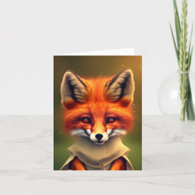 Storybook fox anteckningskort (Framsida)