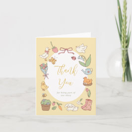 Storybook Garden Vintage Baby Shower Thank You Tack Kort