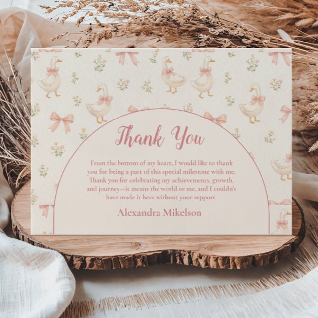 Storybook Goose 1st Birthday Tack Kort (Skapare uppladdad)