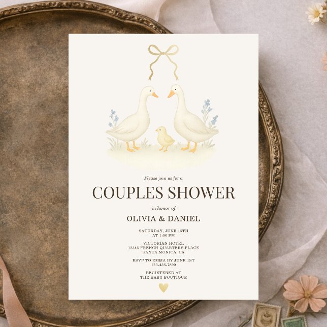 Storybook Goose & Chick Couples Shower Inbjudningar (Skapare uppladdad)