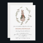 Storybook | Inbjudan till babydusch i vinterbunny<br><div class="desc">Lite bunny är på väg! Fira med den här vackra babyduschinbjudan. Den här söta bilden av kaninens vattenfärg är perfekt för ditt barnduschtema för markanin, för trädjuret, för babyduschen eller för vinterbabyduschen. Lägg till anpassningsbarnas ordalydelse till den här designen genom att använda rutorna "Redigera den här designmallen" på objektets höger...</div>