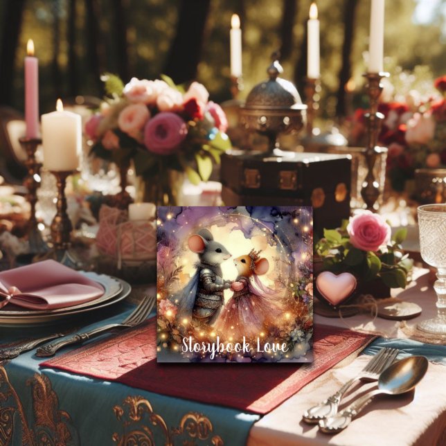 Storybook Kärlek Romantic Fantasy Par Valentine Julkort (Skapare uppladdad)
