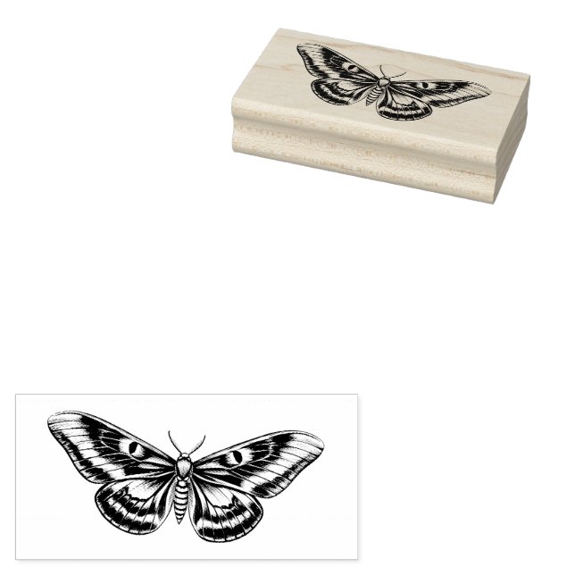 Storybook Moth Gummistempel Stämpel (Stämplad)
