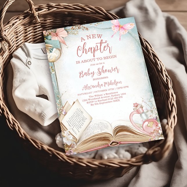 Storybook New Chapter Baby Shower Inbjudningar (Skapare uppladdad)