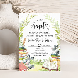 Storybook New Chapter Baby Shower Inbjudningar