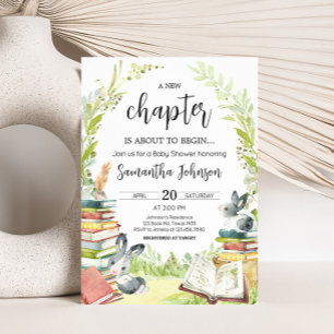 Storybook New Chapter Baby Shower Inbjudningar