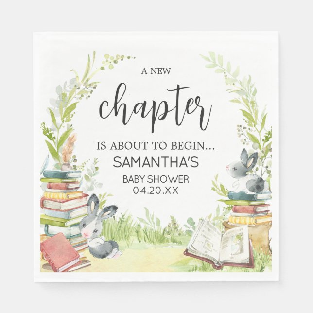 Storybook New Chapter Baby Shower Pappersservett (Framsidan)