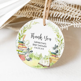 Storybook New Chapter Baby Shower Round Gåvor Etiketter