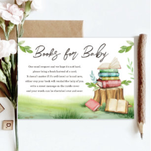 Storybook New Chapter Baby Shower - ta med en Bok Tilläggskort
