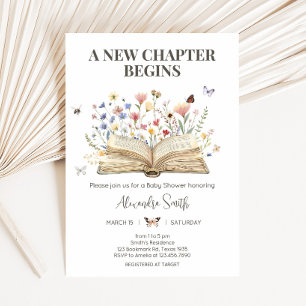 Storybook New Chapter Begins Baby Shower Inbjudningar