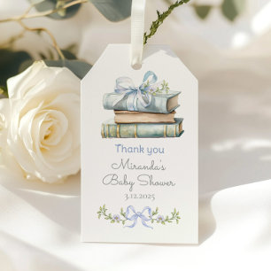 Storybook New Chapter Blue Wildblomma Tack Presentetikett