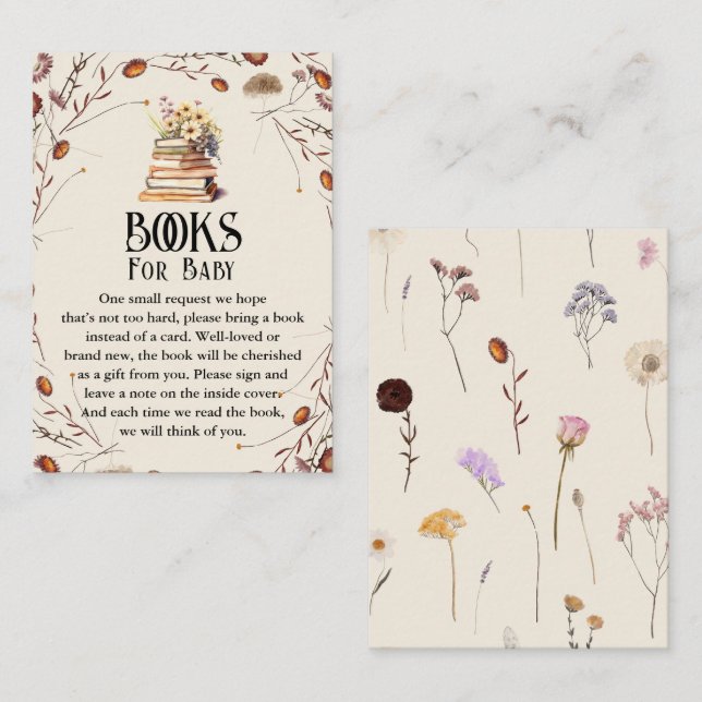 Storybook New Chapter Classic Bokar för Baby Card Anteckningskort (Fram/baksida)