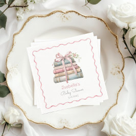 Storybook New Chapter rosa Ribbon Girl Baby dusch Pappersservett