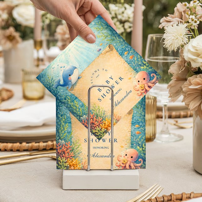 Storybook Ocean Friends Baby Shower Pappersservett (Skapare uppladdad)