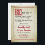 Storybook Page | Vintage Fairytalg Spara datum Spara Datumet<br><div class="desc">Det här vackra datumet för att spara är designat som en sida från en storybook,  som ser ut att vara papper med kant. Ett unikt datum för det okonventionella fantasiparet.</div>