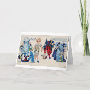 Storybook Papper doll, gratulationskort Kort
