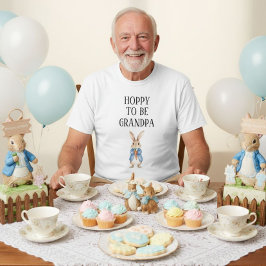 Storybook Rabbit Baby Shower Hoppy To Be Grandpa T Shirt
