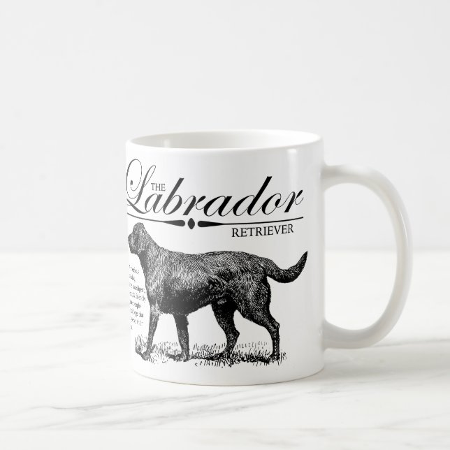 Storybook Stil Vintage Labrador Kaffemugg (Höger)