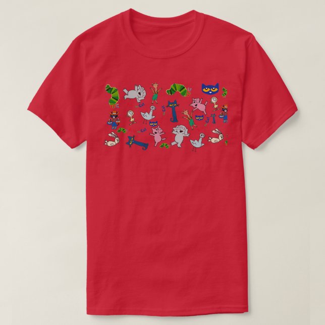 Storybook-tecken mönster t shirt (Design framsida)