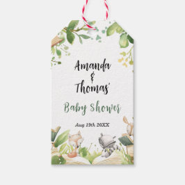 Storybook Thworthy Woodland Animals Baby Shower Presentetikett