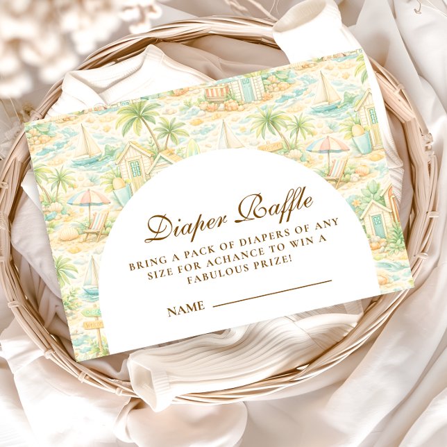 Storybook Tropical Animals Diapper Raffle Tilläggskort (Skapare uppladdad)