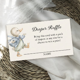 Storybook Vintage Duck Diaper Raffle Tilläggskort
