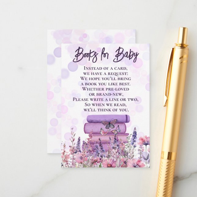 Storybook Wildflowers Butterflies Books for Baby Tilläggskort (Fram/Back In Situ)