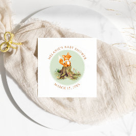 Storybook Woodland Fox Baby Shower Pappersservett
