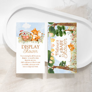 Storybook Woodland Fox Baby Shower Visning Shower Tilläggskort