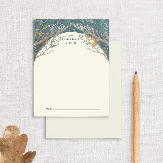 Storybook Woodland Friends Baby Shower-hölje Rådkort