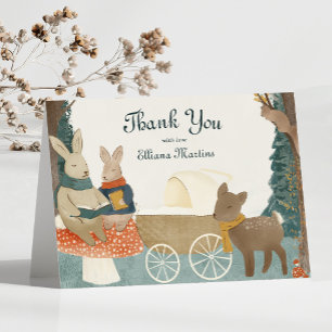 Storybook Woodland Friends Baby Shower Tack Kort