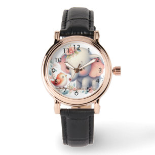 Storybook Woodland Spädbarn Elephant och Bird Armbandsur