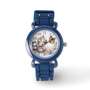Storybook Woodland Spädbarn Raccoon och Butterfly Armbandsur