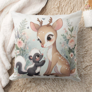 Storybook Woodland Spädbarn Skunk och Hjort Kudde