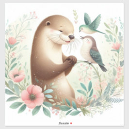 Storybook Woodland Spädbarn utter och Bird Klistermärken