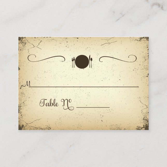 Storyline Forme Bröllop Bord Place Card Placeringskort (Framsida)