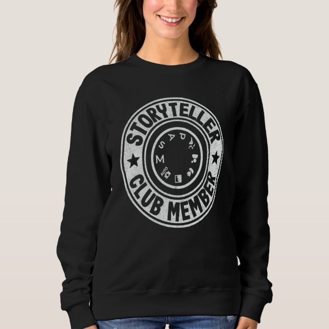 Storyteller Club Member Photographer Camera Photog T Shirt (Framsida)