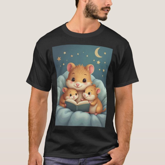 Storyteller - Far's Day Hamster Family Tee (Framsida)