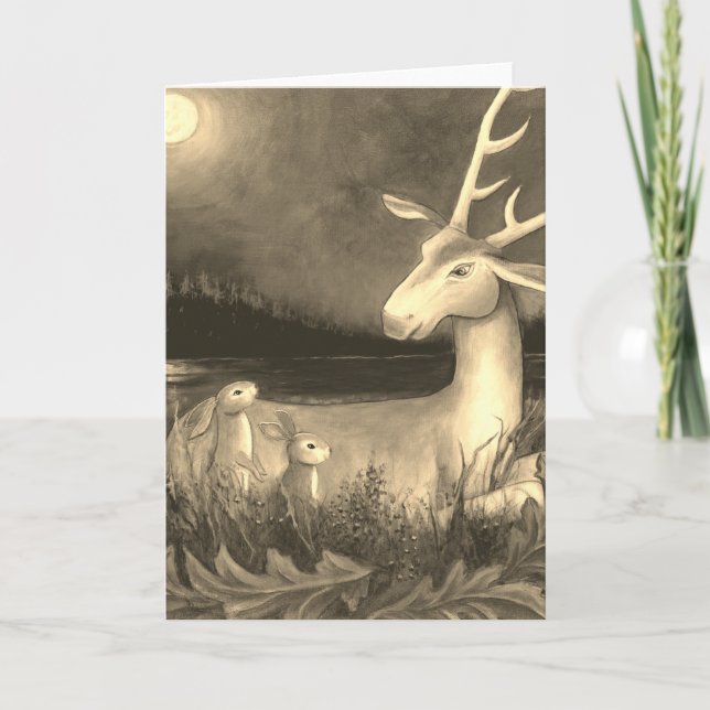 Storyteller Stag Blank Card Kort (Framsida)
