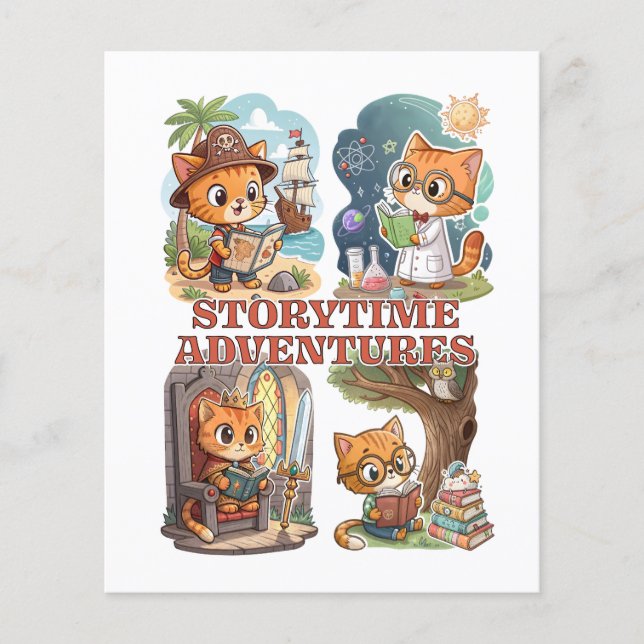 Storytime Adventures – A Journey Through Books Flygblad (Framsidan)