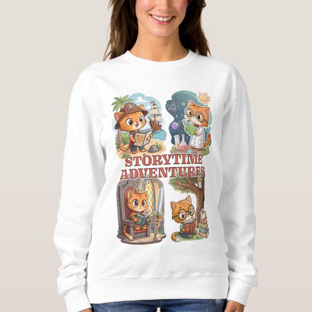 Storytime Adventures – A Journey Through Books T Shirt (Framsida)