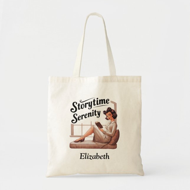 Storytime Serenity Bok Älskare-citat Tygkasse (Framsidan)