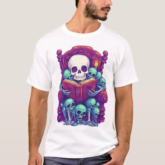Storytime with Bones � Funny Bedtime Skeleton T Shirt (Framsida)