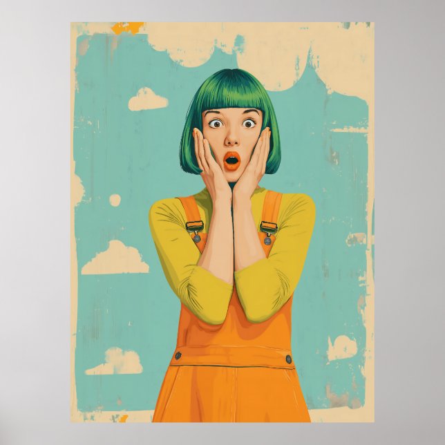 Stöt av färg-popuprep poster (Framsidan)