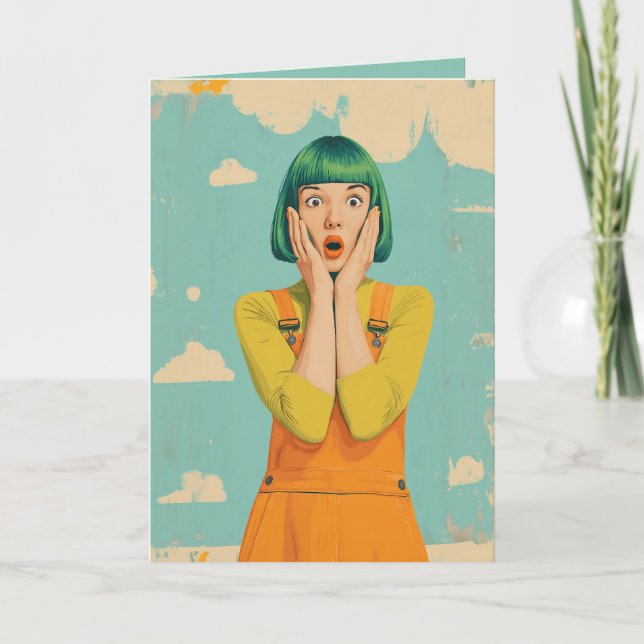 Stöt av färg-popuprep tack kort (Framsida)