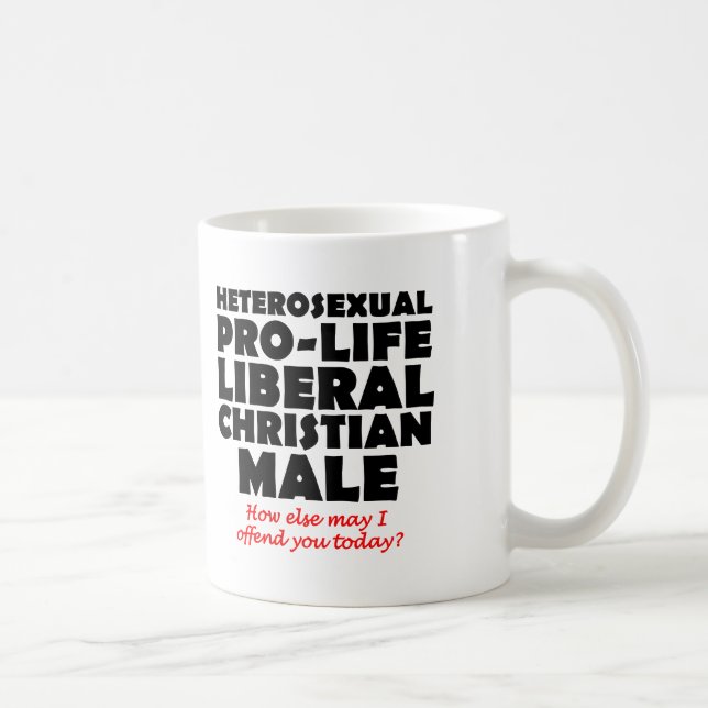 Stötande Prolife Manlig Kristet Mugghumor Kaffemugg (Höger)